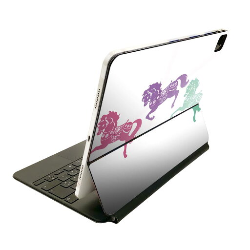Magic Keyboard 用 スキンシール 11インチ iPad Pro用 第1-4世代 iPad Air 第4-5世代 対応 全面スキンシール フル 前面 背面 保護シール 人気 009677 動物 馬 カラフル Magic Keyboard 用 スキンシール 11インチ iPad Pro用 第1-4世代 iPad Air 第4-5世代 対応 全面スキンシール フル 前面 背面 保護シール 人気 009677 動物 馬 カラフル