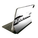 Magic Keyboard 12.9インチ iPad Pro(第4世代、第5世代、第6世代)対応 apple アップル アイパッド 全面スキンシール フル 前面 背面 保護シール 人気 動物 サファリ モノクロ 009754(2)
