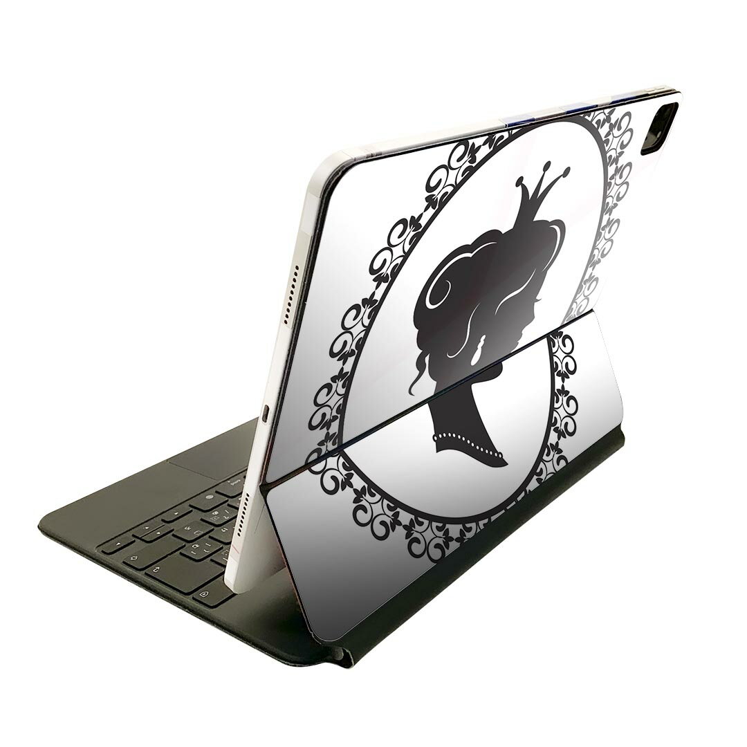 Magic Keyboard 用 スキンシール 11インチ iPad Pro用 第1-4世代 iPad Air 第4-5世代 対応 全面スキンシール フル 前面 背面 保護シール 人気 009790 人物 モノクロ アンティーク