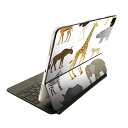 Magic Keyboard 12.9インチ iPad Pro(第4世代、第5世代、第6世代)対応 apple アップル アイパッド 全面スキンシール フル 前面 背面 保護シール 人気 動物 サファリ アニマル 009811(2)