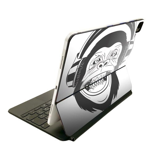 Magic Keyboard 12.9インチ iPad Pro(第4世代、第5世代、第6世代)対応 apple アップル アイパッド 全面スキンシール フル 前面 背面 保護シール 人気 動物 猿 音楽 009818 Magic Keyboard 12.9インチ iPad Pro(第4世代、第5世代、第6世代)対応 apple アップル アイパッド 全面スキンシール フル 前面 背面 保護シール 人気 動物 猿 音楽 009818