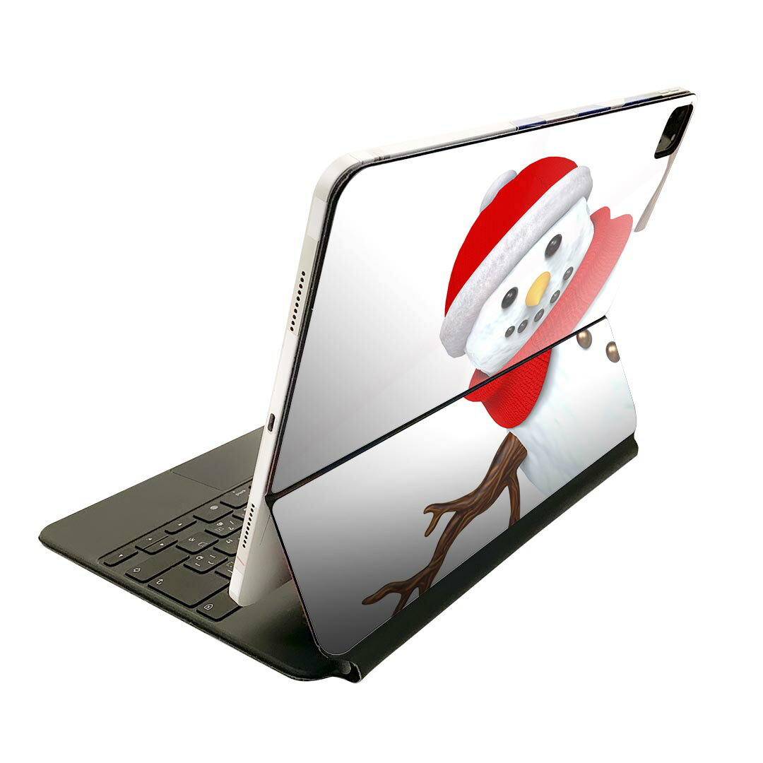 Magic Keyboard 用 スキンシール 11インチ iPad Pro用 第1-4世代 iPad Air 第4-5世代 対応 全面スキンシール フル 前面 背面 保護シール 人気 009953 クリスマス　雪だるま
