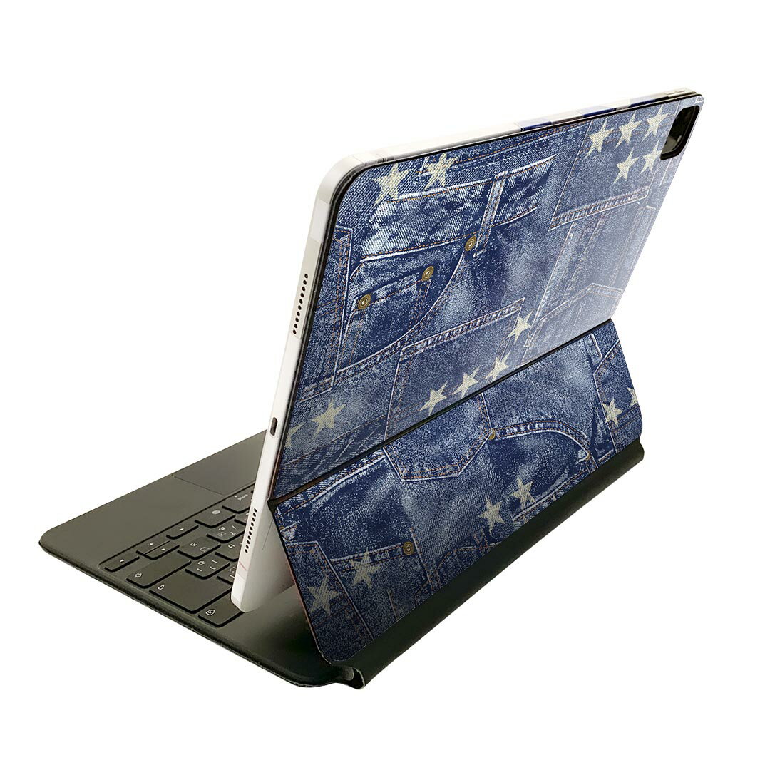 Magic Keyboard 12.9インチ iPad Pro（第4世代、第5世代、第6世代）対応 apple アップル アイパッド　全面スキンシール フル 前面　背面 保護シール 人気 010120 おしゃれ　ファッション　ジーンズ
