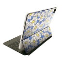Magic Keyboard 用 スキンシール 11インチ iPad Pro用 第1-4世代 iPad Air 第4-5世代 対応 全面スキンシール フル 前面 背面 保護シール 人気 010169 花 青(2)