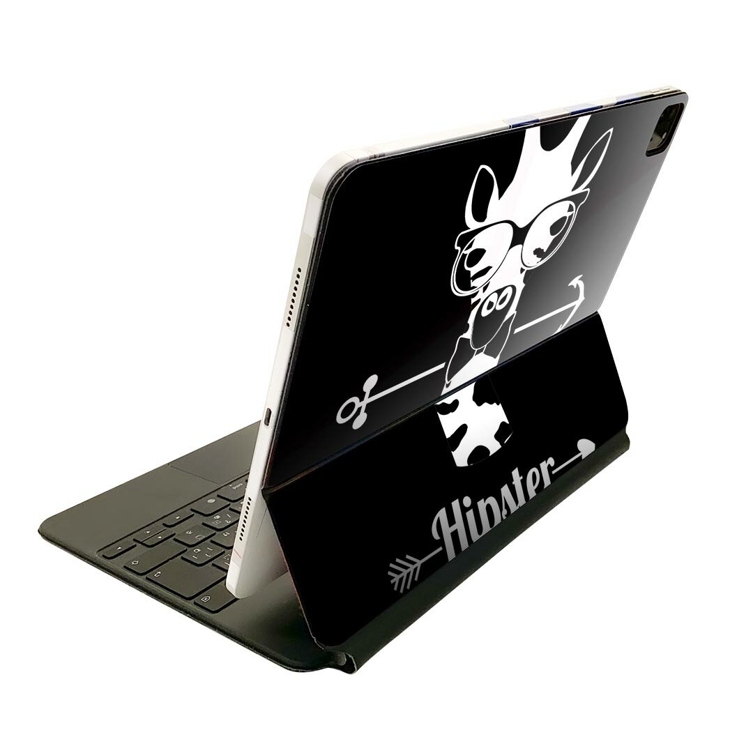 Magic Keyboard 用 スキンシール 11インチ iPad Pro用 第1-4世代 iPad Air 第4-5世代 対応 全面スキンシール フル 前面 背面 保護シール 人気 010202 動物　キリン　英語