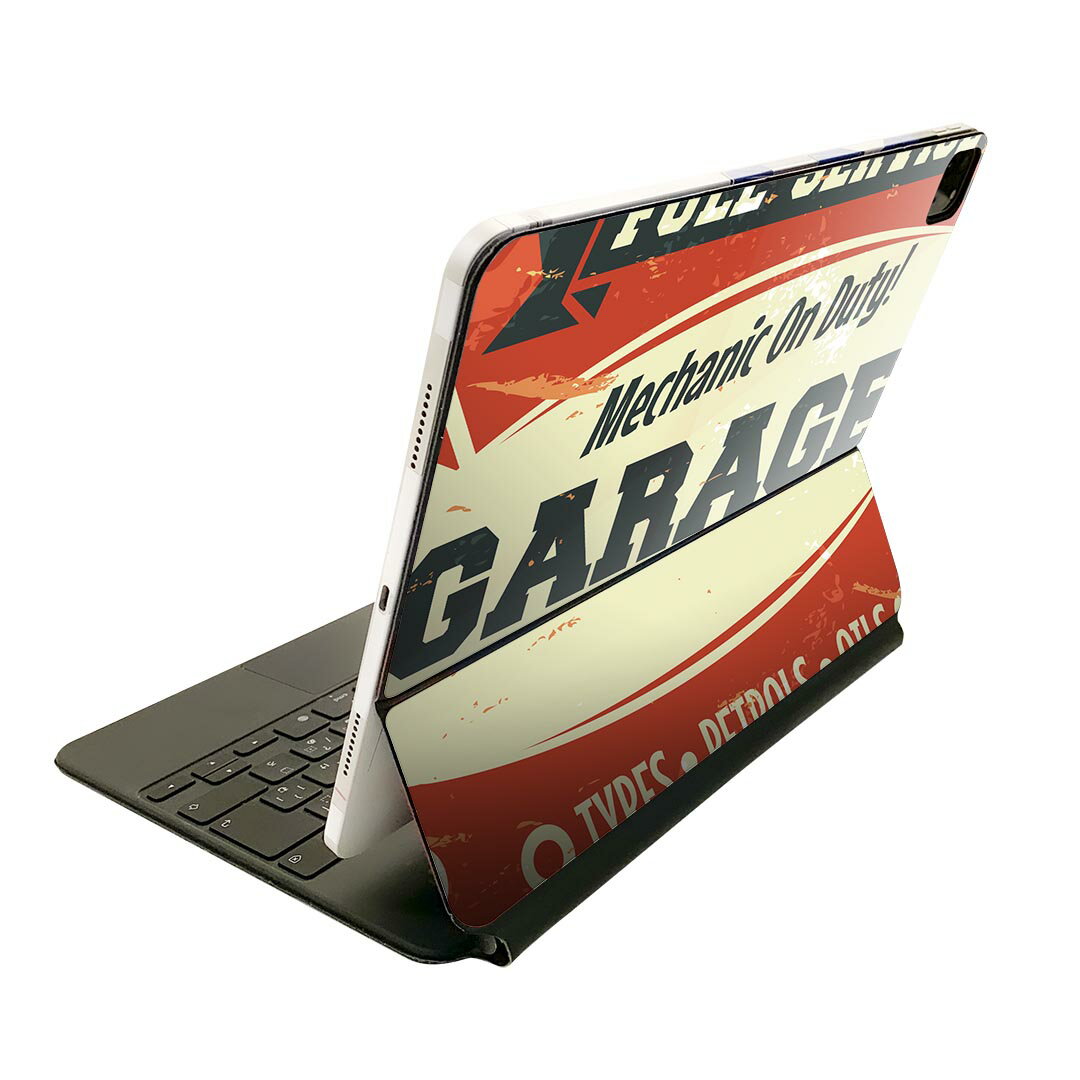 Magic Keyboard 用 スキンシール 11インチ iPad Pro用 第1-4世代 iPad Air 第4-5世代 対応 全面スキンシール フル 前面 背面 保護シール 人気 010294 英語 ポスター 赤