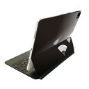 Magic Keyboard 12.9インチ iPad Pro(第4世代、第5世代、第6世代)対応 apple アップル アイパッド 全面スキンシール フル 前面 背面 保護シール 人気 和風 和柄 扇子 黒 010346