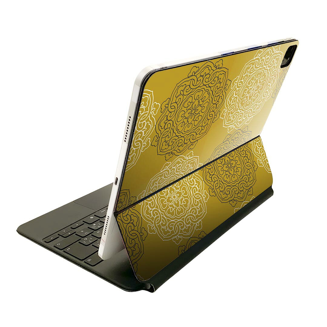Magic Keyboard 用 スキンシール 11インチ iPad Pro用 第1-4世代 iPad Air 第4-5世代 対応 全面スキンシール フル 前面 背面 保護シール 人気 010356 アジアン　　オレンジ