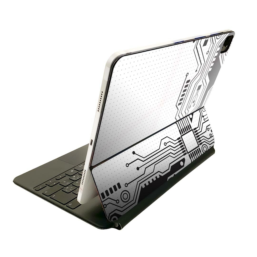 Magic Keyboard 用 スキンシール 11インチ iPad Pro用 第1-4世代 iPad Air 第4-5世代 対応 全面スキンシール フル 前面 背面 保護シール 人気 010407 化学 模様 白 黒