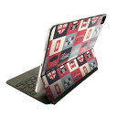 Magic Keyboard 12.9インチ iPad Pro(第4世代、第5世代、第6世代)対応 apple アップル アイパッド 全面スキンシール フル 前面 背面 保護シール 人気 イギリス 国旗 ハート 010432(2)