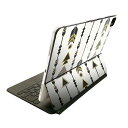Magic Keyboard 12.9インチ iPad Pro(第4世代、第5世代、第6世代)対応 apple アップル アイパッド 全面スキンシール フル 前面 背面 保護シール 人気 010438 アジアン 黄色 黒(2)