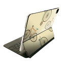 Magic Keyboard 用 スキンシール 11インチ iPad Pro用 第1-4世代 iPad Air 第4-5世代 対応 全面スキンシール フル 前面 背面 保護シール 人気 010507 自転車 乗り物 オレンジ 緑