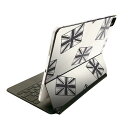 Magic Keyboard 用 スキンシール 11インチ iPad Pro用 第1-4世代 iPad Air 第4-5世代 対応 全面スキンシール フル 前面 背面 保護シール 人気 010686 国旗 外国 白 黒(2)