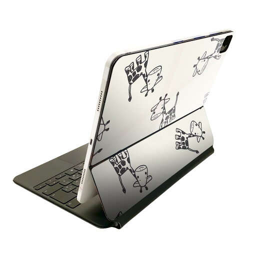 Magic Keyboard 12.9インチ iPad Pro(第4世代、第5世代、第6世代)対応 apple アップル アイパッド 全面スキンシール フル 前面 背面 保護シール 人気 きりん 動物 白 黒 010703 Magic Keyboard 12.9インチ iPad Pro(第4世代、第5世代、第6世代)対応 apple アップル アイパッド 全面スキンシール フル 前面 背面 保護シール 人気 きりん 動物 白 黒 010703