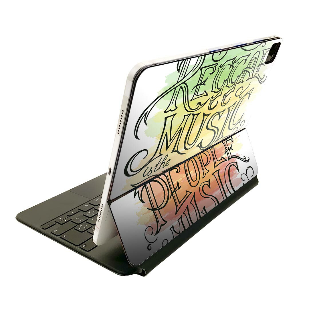 Magic Keyboard 用 スキンシール 11インチ iPad Pro用 第1-4世代 iPad Air 第4-5世代 対応 全面スキンシール フル 前面 背面 保護シール 人気 010898 レゲエ　音楽　英語