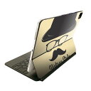 Magic Keyboard 12.9インチ iPad Pro(第4世代、第5世代、第6世代)対応 apple アップル アイパッド 全面スキンシール フル 前面 背面 保護シール 人気 帽子 ひげ めがね 010904