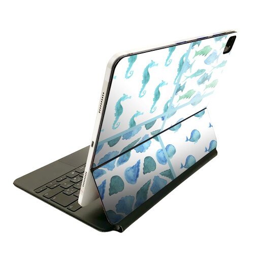 Magic Keyboard 用 スキンシール 11インチ iPad Pro用 第1-4世代 iPad Air 第4-5世代 対応 全面スキンシール フル 前面 背面 保護シール 人気 010981 海 タツノオトシゴ 緑 Magic Keyboard 用 スキンシール 11インチ iPad Pro用 第1-4世代 iPad Air 第4-5世代 対応 全面スキンシール フル 前面 背面 保護シール 人気 010981 海 タツノオトシゴ 緑