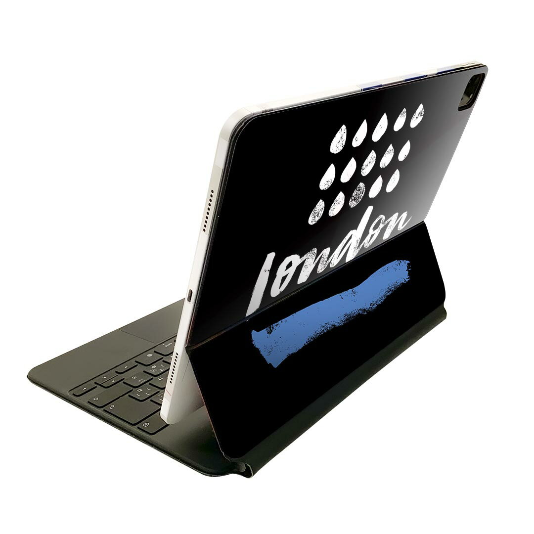 Magic Keyboard 12.9インチ iPad Pro(第4世代、第5世代、第6世代)対応 apple アップル アイパッド 全面スキンシール フル 前面 背面 保護シール 人気 010996 ロンドン 文字 英語