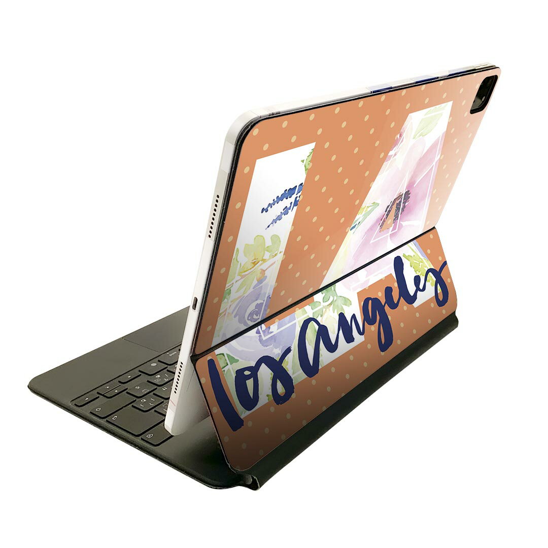 Magic Keyboard 用 スキンシール 11インチ iPad Pro用 第1-4世代 iPad Air 第4-5世代 対応 全面スキンシール フル 前面 背面 保護シール 人気 011074 ロサンゼルス 花 水玉