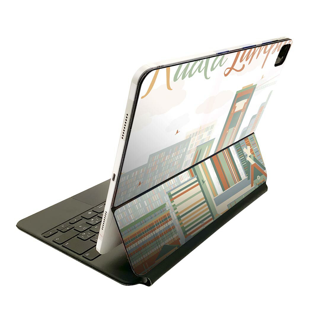 Magic Keyboard 12.9インチ iPad Pro（第4世代、第5世代、第6世代）対応 apple アップル アイパッド 全面スキンシール フル 前面 背面 保護シール 人気 マレーシア 外国 建物 011210