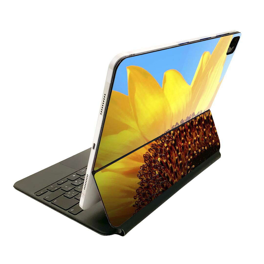 Magic Keyboard 12.9インチ iPad Pro（第4世代、第5世代、第6世代）対応 apple アップル アイパッド 全面スキンシール フル 前面 背面 保護シール 人気 011439 花 ひまわり 写真