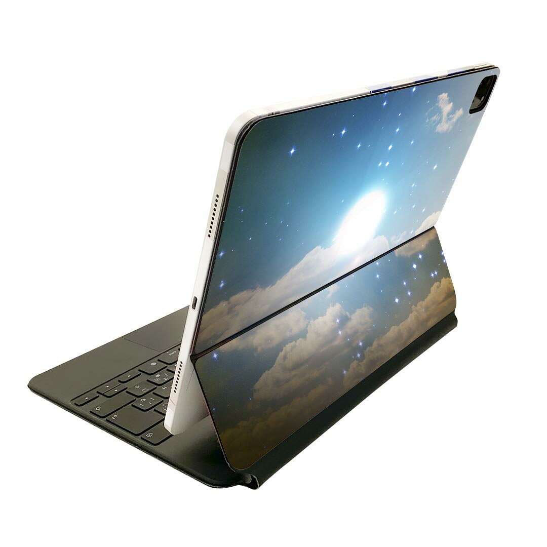 Magic Keyboard 12.9インチ iPad Pro（第4世代、第5世代、第6世代）対応 apple アップル アイパッド　全面スキンシール フル 前面　背面 保護シール 人気 011807 空　月　星