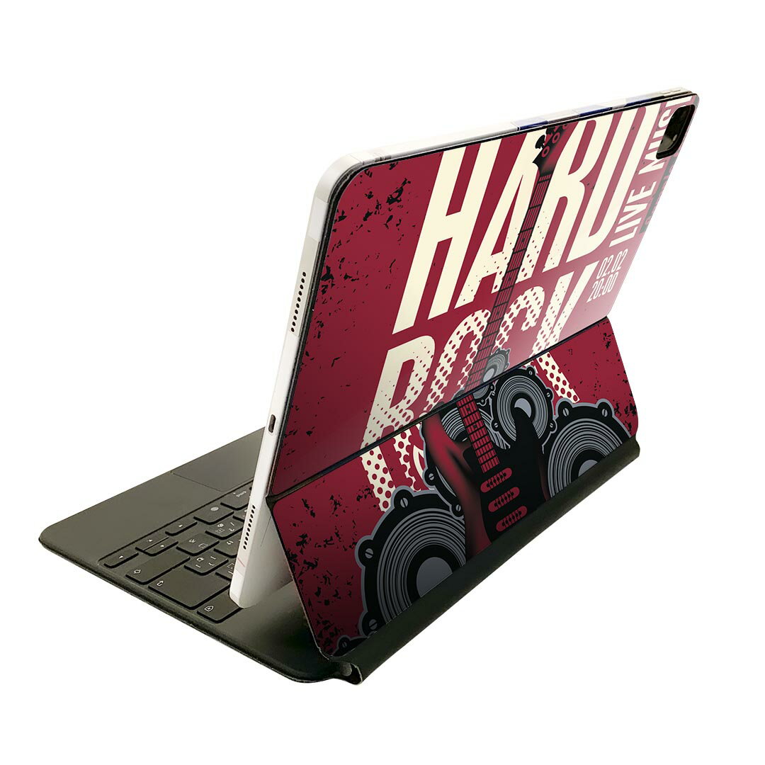 Magic Keyboard 用 スキンシール 11インチ iPad Pro用 第1-4世代 iPad Air 第4-5世代 対応 全面スキンシール フル 前面 背面 保護シール 人気 011867 ギター　ロック　かっこいい