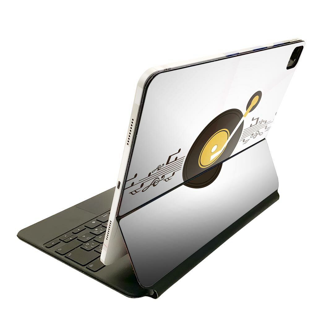 Magic Keyboard 用 スキンシール 11インチ iPad Pro用 第1-4世代 iPad Air 第4-5世代 対応 全面スキンシール フル 前面 背面 保護シール 人気 011939 音楽 音符 シンプル