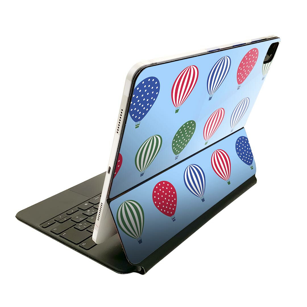 Magic Keyboard 12.9インチ iPad Pro（第4世代、第5世代、第6世代）対応 apple アップル アイパッド 全面スキンシール フル 前面 背面 保護シール 人気 011965 気球 カラフル イラスト