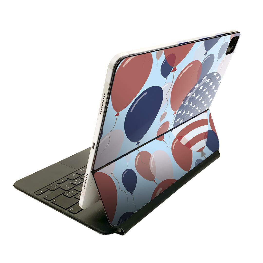 Magic Keyboard 12.9インチ iPad Pro（第4世代、第5世代、第6世代）対応 apple アップル アイパッド 全面スキンシール フル 前面 背面 保護シール 人気 012004 風船 国旗 空