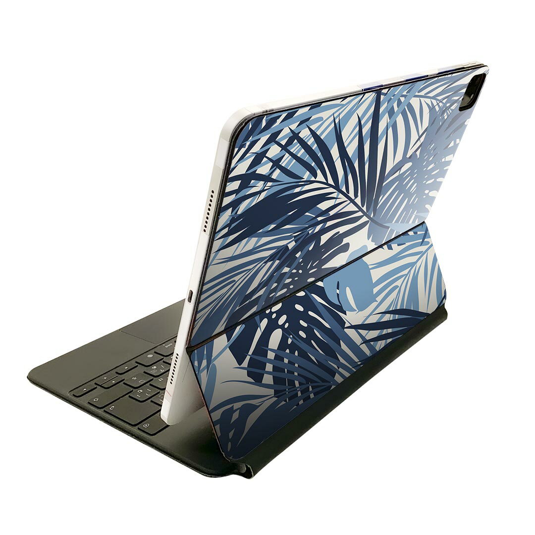 Magic Keyboard 用 スキンシール 11インチ iPad Pro用 第1-4世代 iPad Air 第4-5世代 対応 全面スキンシール フル 前面 背面 保護シール 人気 012087 植物　青　夏