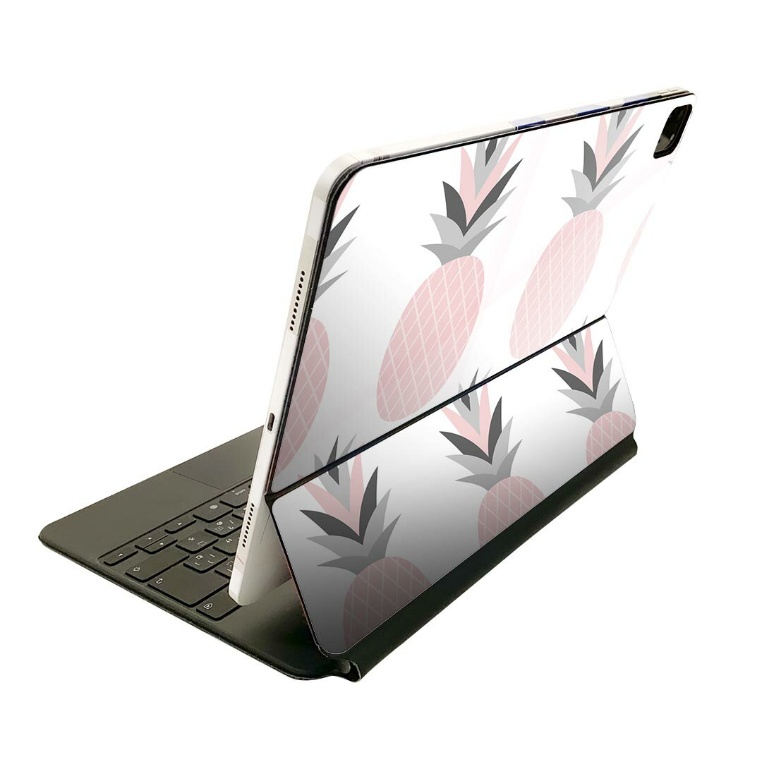 Magic Keyboard 用 スキンシール 11インチ iPad Pro用 第1-4世代 iPad Air 第4-5世代 対応 全面スキンシール フル 前面 背面 保護シール 人気 012140 パイナップル ピンク 夏