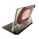 Magic Keyboard 12.9インチ iPad Pro(第4世代、第5世代、第6世代)対応 apple アップル アイパッド 全面スキンシール フル 前面 背面 保護シール 人気 野球 ボール 英語 012257(2)