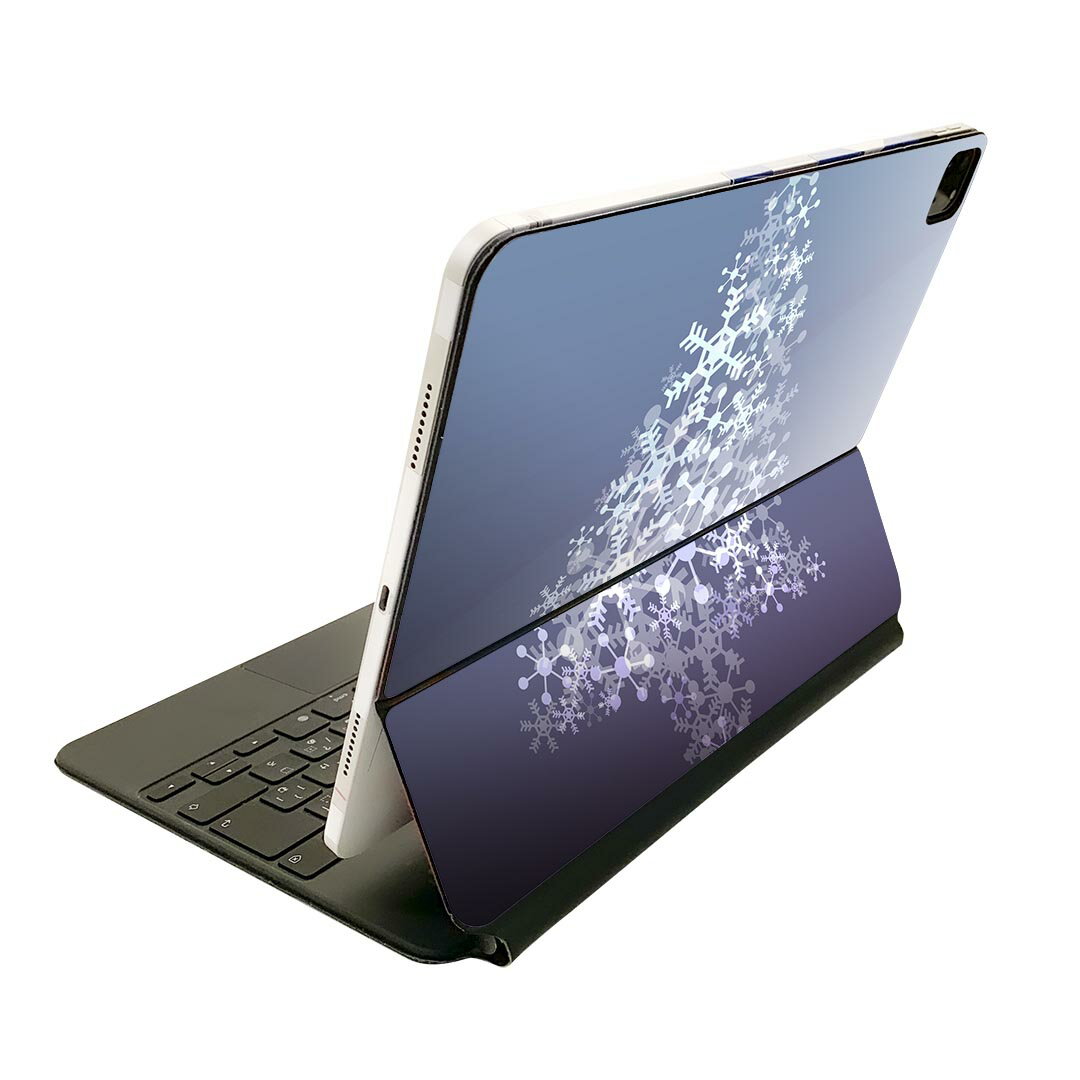 Magic Keyboard 12.9インチ iPad Pro（第4世代、第5世代、第6世代）対応 apple アップル アイパッド 全面スキンシール フル 前面 背面 保護シール 人気 012512 雪 結晶 ツリー