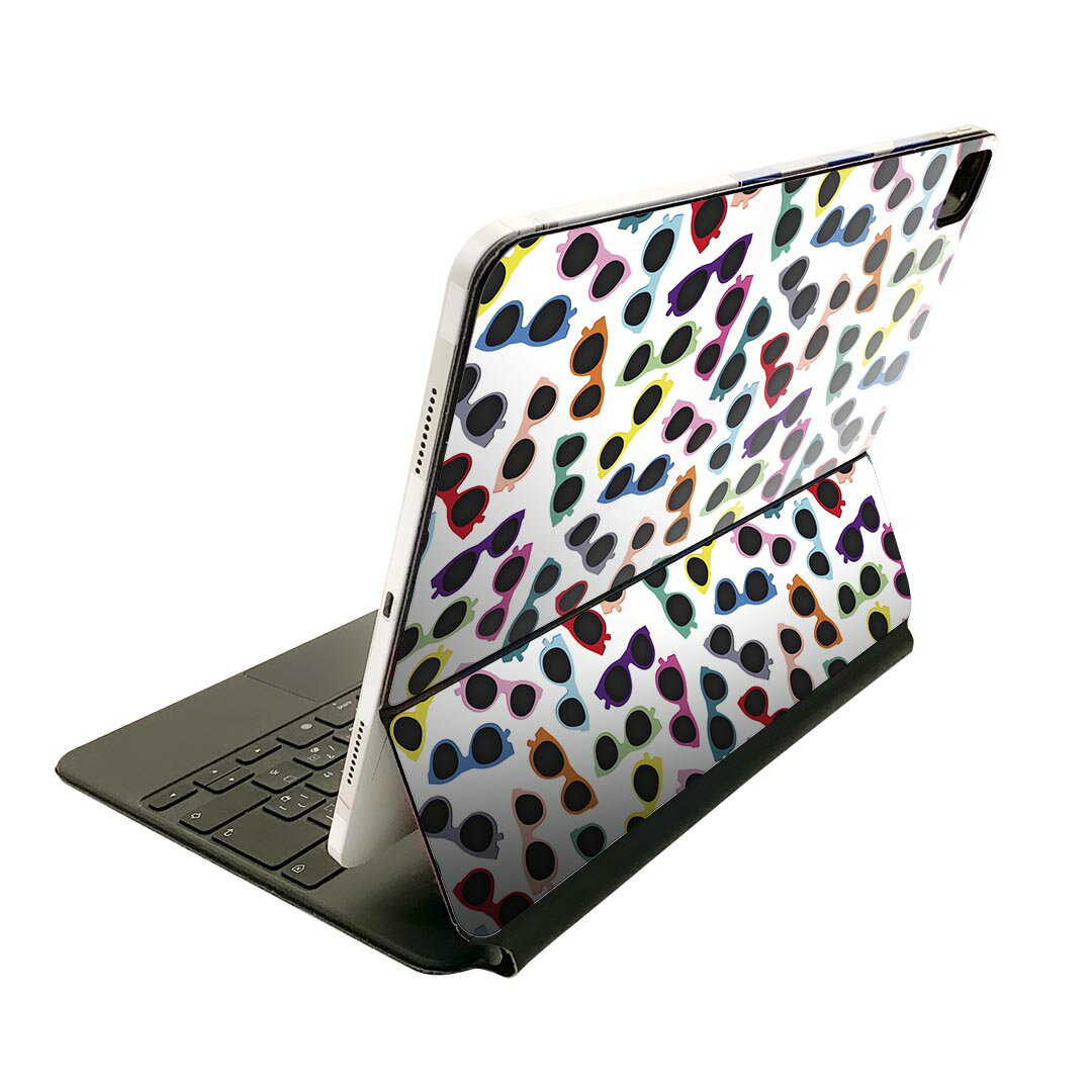乐天商城 - Magic Keyboard 12.9インチ iPad Pro（第4世代、第5世代、第6世代）対応 apple アップル アイパッド　全面スキンシール フル 前面　背面 保護シール 人気 012749 サングラス　カラフル　ポップ