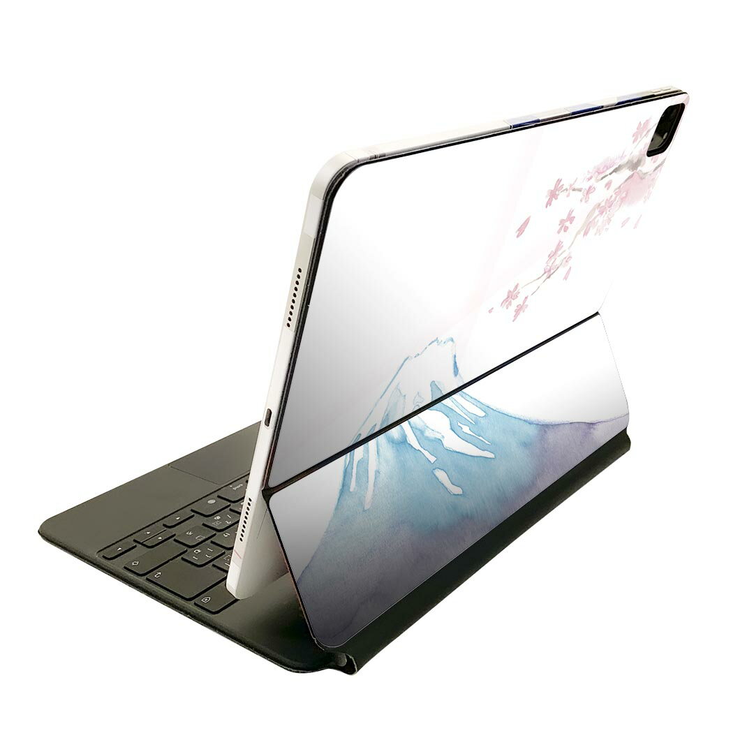 Magic Keyboard 12.9インチ iPad Pro（第4世代、第5世代、第6世代）対応 apple アップル アイパッド 全面スキンシール フル 前面 背面 保護シール 人気 富士山 桜 日本 012914