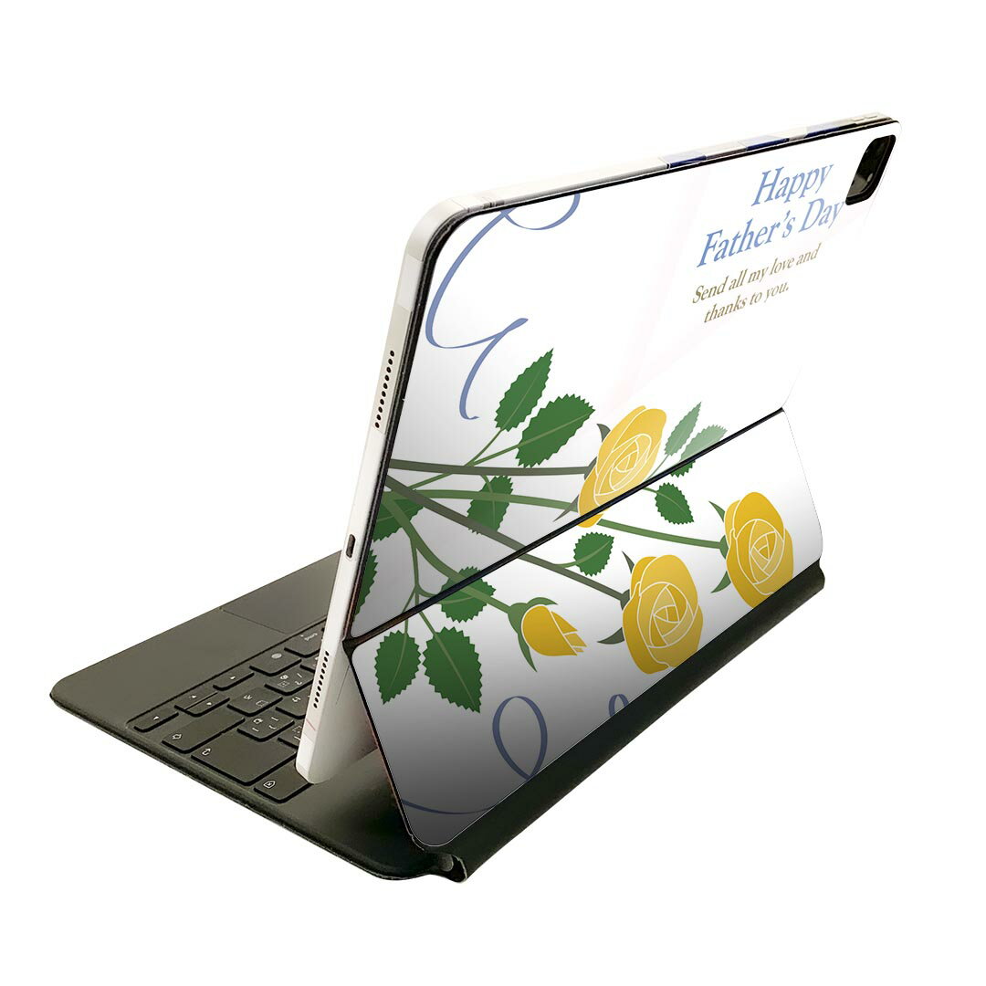Magic Keyboard 用 スキンシール 11インチ iPad Pro用 第1-4世代 iPad Air 第4-5世代 対応 全面スキンシール フル 前面 背面 保護シール 人気 012968 父の日 花 黄色