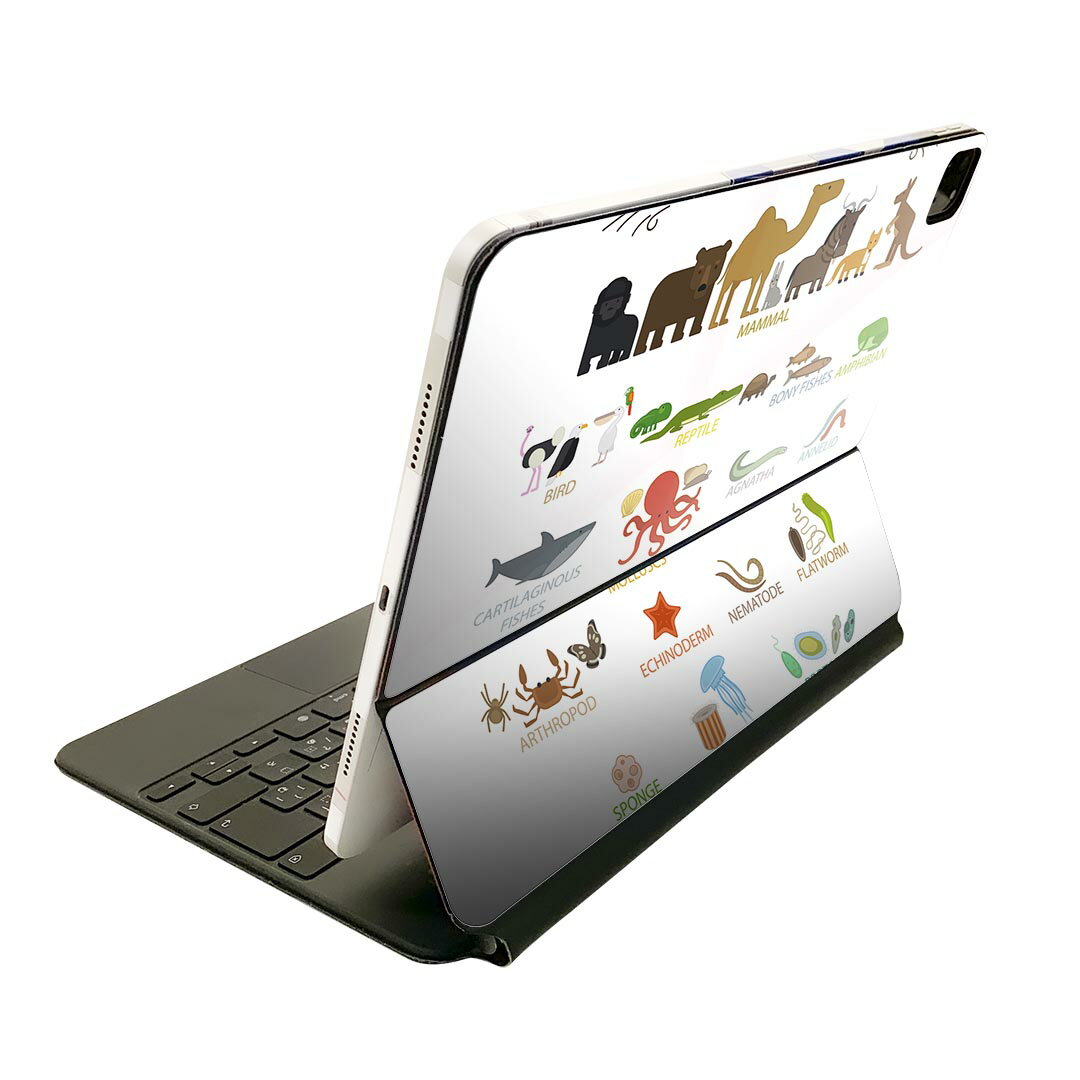 Magic Keyboard 用 スキンシール 11インチ iPad Pro用 第1-4世代 iPad Air 第4-5世代 対応 全面スキンシール フル 前面 背面 保護シール 人気 013223 動物　生き物　海