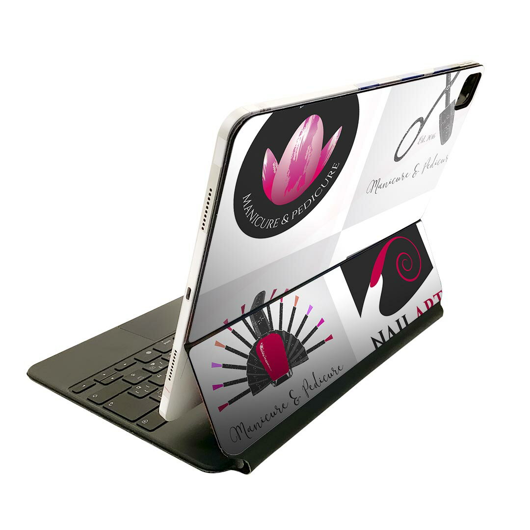 Magic Keyboard 用 スキンシール 11インチ iPad Pro用 第1-4世代 iPad Air 第4-5世代 対応 全面スキンシール フル 前面 背面 保護シール 人気 013254 ネイル メイク ピンク