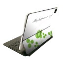 Magic Keyboard 用 スキンシール 11インチ iPad Pro用 第1-4世代 iPad Air 第4-5世代 対応 全面スキンシール フル 前面 背面 保護シール 人気 013263 クローバー 植物 英語(2)