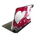 Magic Keyboard 用 スキンシール 11インチ iPad Pro用 第1-4世代 iPad Air 第4-5世代 対応 全面スキンシール フル 前面 背面 保護シール 人気 013279 ハート 赤 白(2)