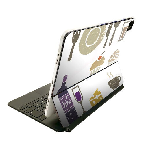 Magic Keyboard 用 スキンシール 11インチ iPad Pro用 第1-4世代 iPad Air 第4-5世代 対応 全面スキンシール フル 前面 背面 保護シール 人気 013336 ケーキ ワイン 食べ物 Magic Keyboard 用 スキンシール 11インチ iPad Pro用 第1-4世代 iPad Air 第4-5世代 対応 全面スキンシール フル 前面 背面 保護シール 人気 013336 ケーキ ワイン 食べ物