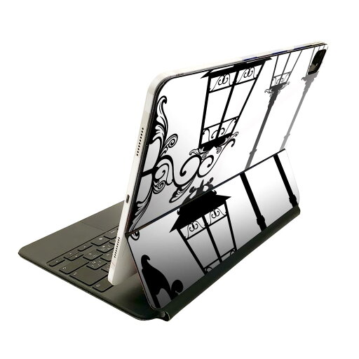 Magic Keyboard 12.9インチ iPad Pro(第4世代、第5世代、第6世代)対応 apple アップル アイパッド 全面スキンシール フル 前面 背面 保護シール 人気 モノトーン 街灯 シルエット 013449 Magic Keyboard 12.9インチ iPad Pro(第4世代、第5世代、第6世代)対応 apple アップル アイパッド 全面スキンシール フル 前面 背面 保護シール 人気 モノトーン 街灯 シルエット 013449