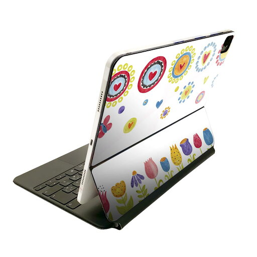 Magic Keyboard 用 スキンシール 11インチ iPad Pro用 第1-4世代 iPad Air 第4-5世代 対応 全面スキンシール フル 前面 背面 保護シール 人気 013502 花 ハート チューリップ Magic Keyboard 用 スキンシール 11インチ iPad Pro用 第1-4世代 iPad Air 第4-5世代 対応 全面スキンシール フル 前面 背面 保護シール 人気 013502 花 ハート チューリップ