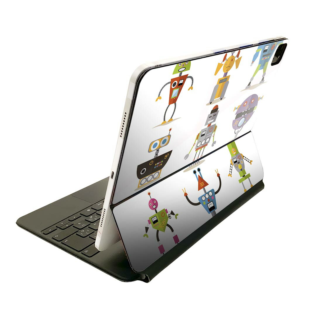Magic Keyboard 用 スキンシール 11インチ iPad Pro用 第1-4世代 iPad Air 第4-5世代 対応 全面スキンシール フル 前面 背面 保護シール 人気 013522 ロボット　機械