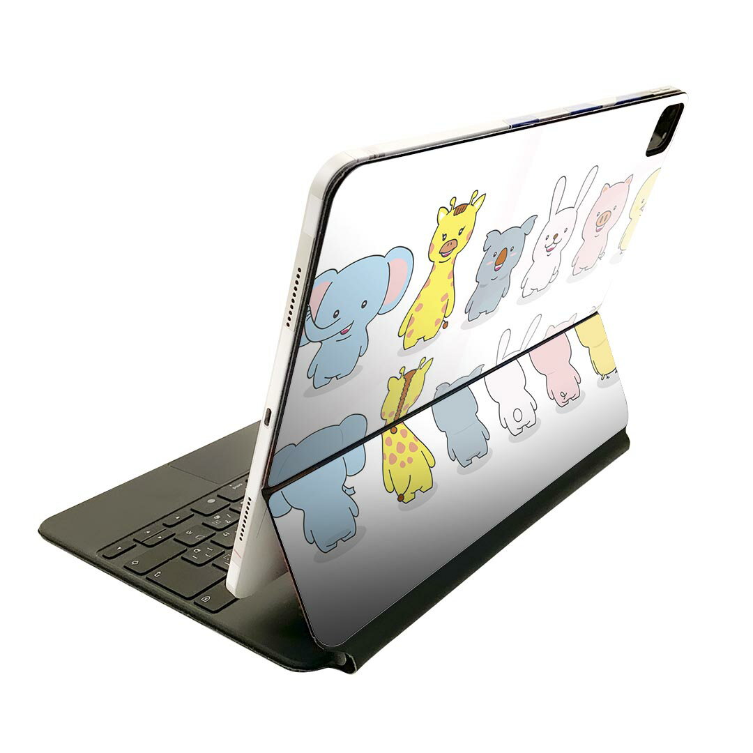 Magic Keyboard 用 スキンシール 11インチ iPad Pro用 第1-4世代 iPad Air 第4-5世代 対応 全面スキンシール フル 前面 背面 保護シール 人気 013545 動物　可愛い　子供