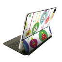 Magic Keyboard 用 スキンシール 11インチ iPad Pro用 第1-4世代 iPad Air 第4-5世代 対応 全面スキンシール フル 前面 背面 保護シール 人気 013763 クリスマス カラフル ツリー