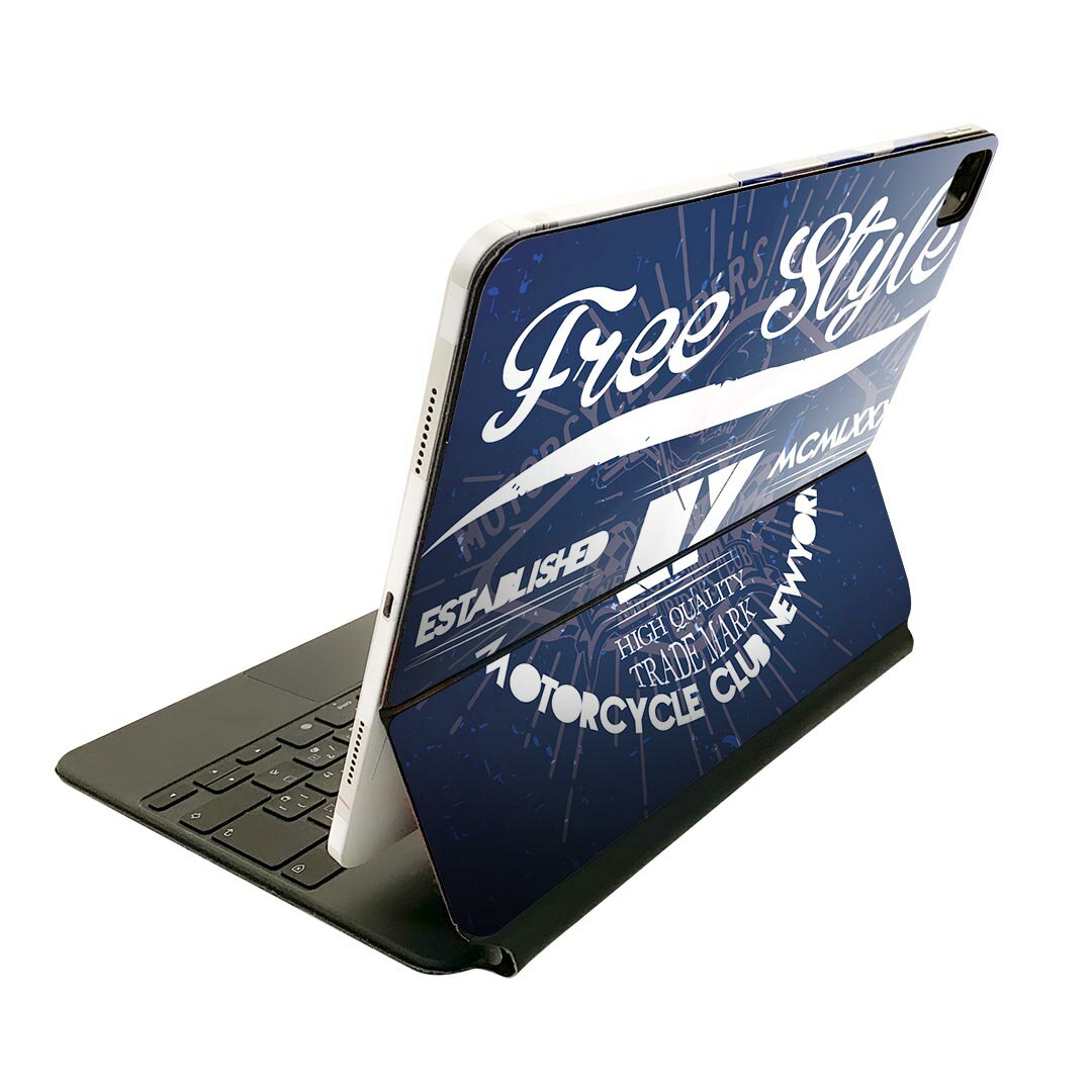 Magic Keyboard 用 スキンシール 11インチ iPad Pro用 第1-4世代 iPad Air 第4-5世代 対応 全面スキンシール フル 前面 背面 保護シール 人気 013775 英語　文字　ロゴ