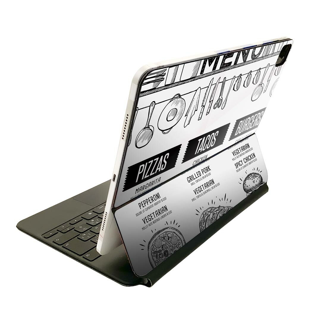 Magic Keyboard 12.9インチ iPad Pro（第4世代、第5世代、第6世代）対応 apple アップル アイパッド 全面スキンシール フル 前面 背面 保護シール 人気 おしゃれ　カフェ 013915