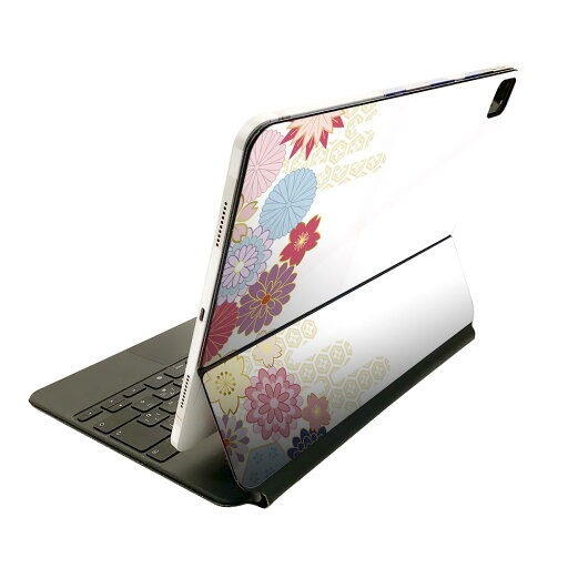 Magic Keyboard 用 スキンシール 11インチ iPad Pro用 第1-4世代 iPad Air 第4-5世代 対応 全面スキンシール フル 前面 背面 保護シール 人気 013948 花 和柄 Magic Keyboard 用 スキンシール 11インチ iPad Pro用 第1-4世代 iPad Air 第4-5世代 対応 全面スキンシール フル 前面 背面 保護シール 人気 013948 花 和柄